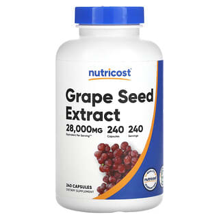 Nutricost, екстракт кісточок винограду, 28 000 мг, 240 капсул
