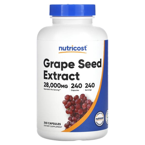 Nutricost Grape Seed Extract, 28,000 mg, 240 Capsules
