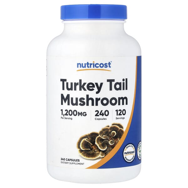 Nutricost, Turkey Tail Mushroom, 240 Capsules (600 mg per Capsule) — product photo 1