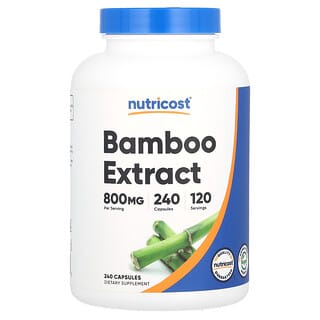 Nutricost, Extrato de Bambu, 800 mg, 240 Cápsulas (400 mg por Cápsula)