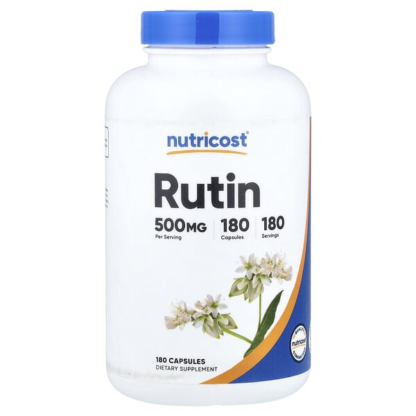Nutricost, 루틴, 500mg, 캡슐 180정