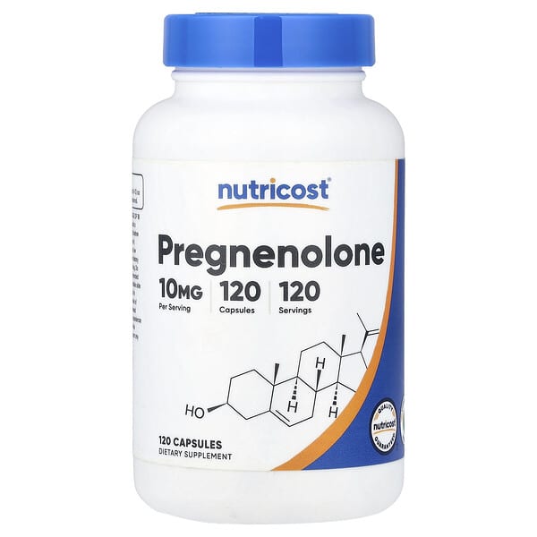 Pregnenolone, 10 mg, 120 Capsules