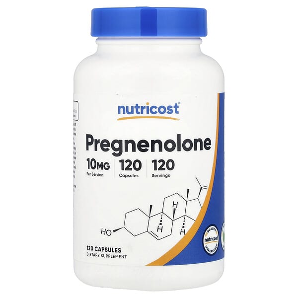 Nutricost, Pregnenolone, 10 mg, 120 Capsules