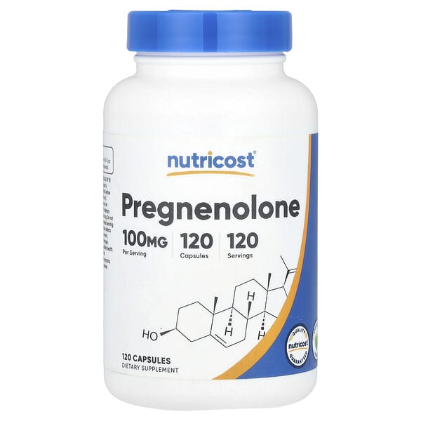 Pregnenolone, 100 mg, 120 Capsules