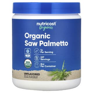 Nutricost, Organisk sågpalmetto, osmaksatt, 227 g