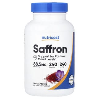 Nutricost, 사프란, 88.5mg, 캡슐 240정