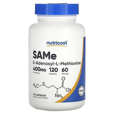 Nutricost, SAMe, 400 mg, 120 Capsules (200 mg per capsule)