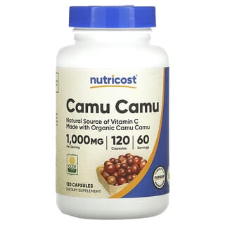 Nutricost, Camu-camu, 1000 mg, 120 cápsulas (500 mg por cápsula)