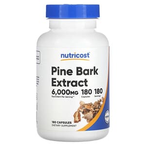 Nutricost, Extrait d'écorce de pin, 6000 mg, 180 capsules