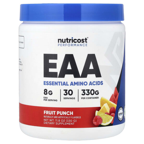 Nutricost, Desempenho, EAA, Aminoácidos Essenciais, Ponche de Frutas, 330 g (11,6 oz)