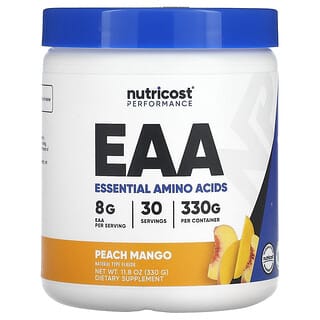 Nutricost, Performance, EAA en polvo, Melocotón y mango, 330 g (11,8 oz)