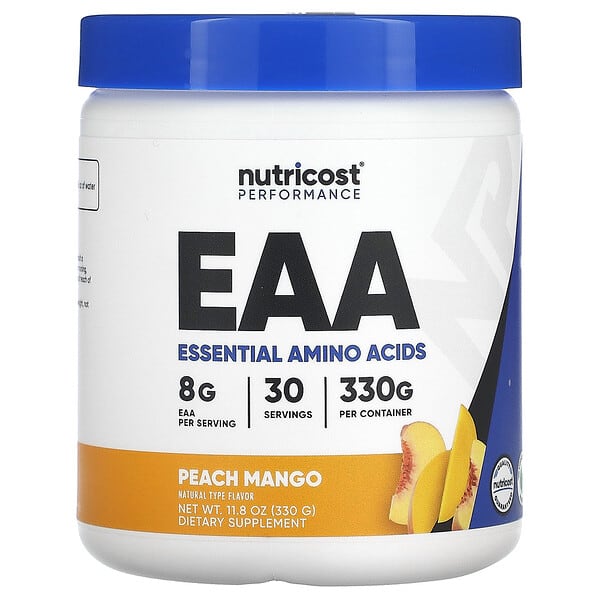 Nutricost Performance, EAA Powder, Peach Mango, 11.8 oz (330 g)