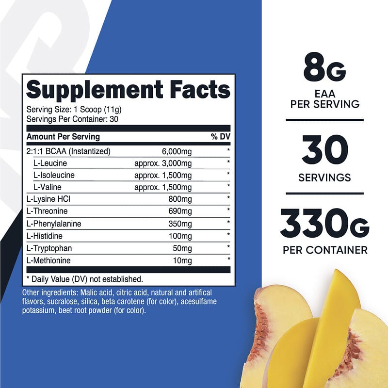 Performance, EAA, Peach Mango, 11.8 oz (330 g)