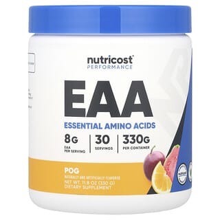 Nutricost, Performance, EAA в порошке, маракуйя, апельсин и гуава, 330 г (11,8 унции)