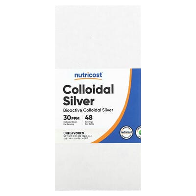 Nutricost, Colloidal Silver, Unflavored, 150 mcg, 8 fl oz (240 ml)