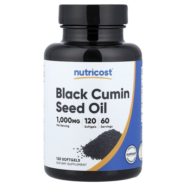 Nutricost, Black Cumin Seed Oil, 120 Softgels (500 mg per Softgel) — product photo 1