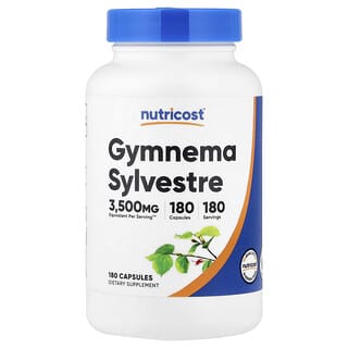 Nutricost, Gymnema Sylvestre, 3 500 mg, 180 kapslí