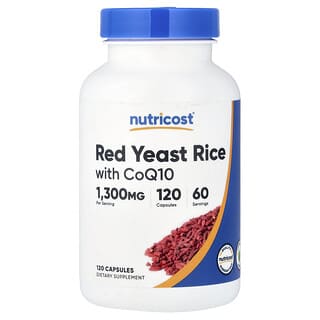 Nutricost, Arroz de levadura roja con CoQ10, 120 cápsulas