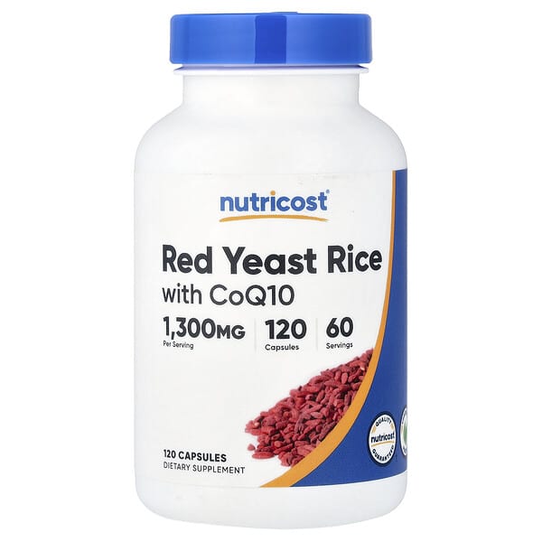 Nutricost, Red Yeast Rice With CoQ10, 120 Capsules — product photo 1