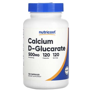 Nutricost, 칼슘 d-글루카레이트, 500mg, 캡슐 120정