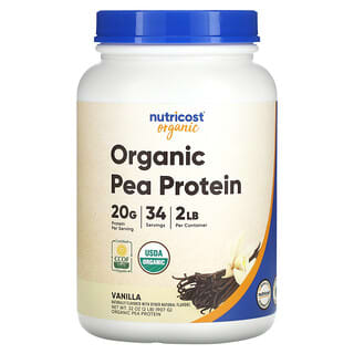 Nutricost, Organic Pea Protein, Vanilla, 2 lb (907 g)