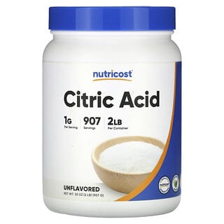 Nutricost, Citric Acid, Unflavored, 32 oz (907 g)