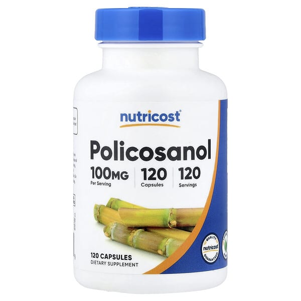 Nutricost, 폴리코사놀, 100mg, 캡슐 120정