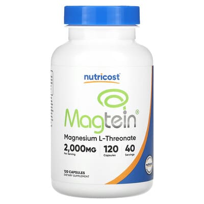 Nutricost, Magtein®, Magnesium L-Threonate, 2000 mg, 120 Capsules (666 mg per serving)