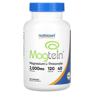 Nutricost, магтеин, 2000 мг, 120 капсул (666 мг в 1 капсуле)