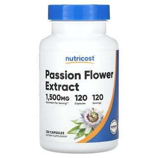 Nutricost, Экстракт пассифлоры, 1500 мг, 120 капсул