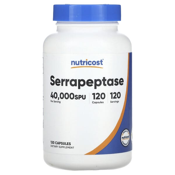 Nutricost, Serrapeptase, 40,000 SPU, 120 Capsules