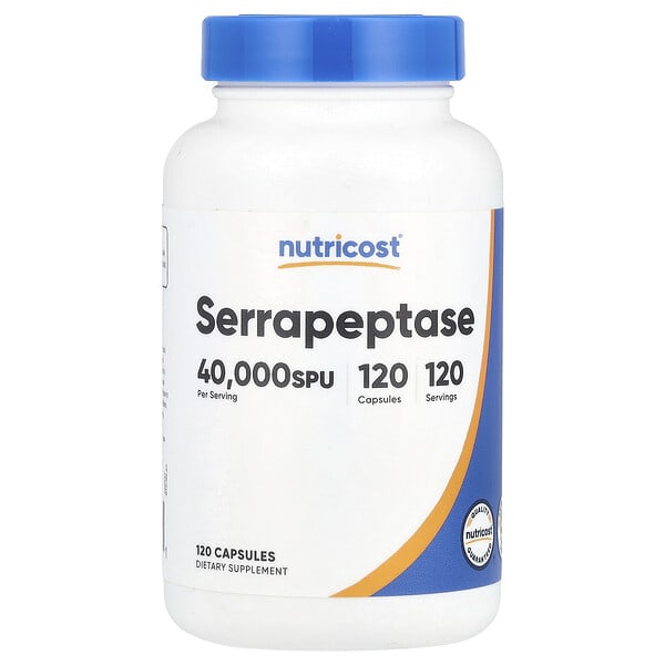 Serrapeptase, 20 mg (40,000 SPU), 120 Capsules
