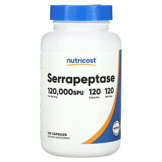 Nutricost, Serrapeptase, 120 000 USP, 120 capsules