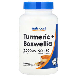 Nutricost, куркума та босвелія, 90 капсул