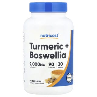 Nutricost, Cúrcuma y Boswellia, 90 cápsulas