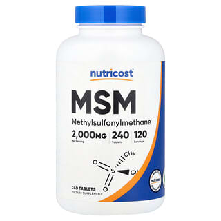 Nutricost, МСМ, 240 таблеток (1000 мг в каждой таблетке)