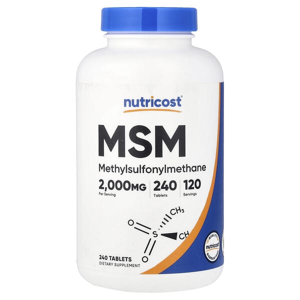 Nutricost, MSM, 240 Tablets (1,000 mg per Tablet)