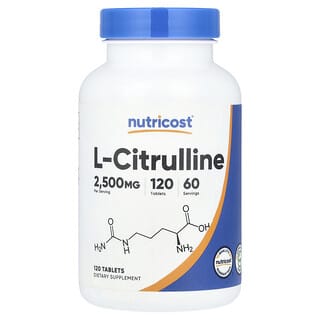 Nutricost, L-Cytrulina, 2500 mg, 120 tabletek (1250 mg na tabletkę)