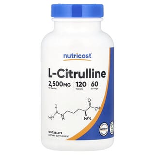 Nutricost, L-Citrulline, 120 Tablet (1,250 mg setiap Tablet)