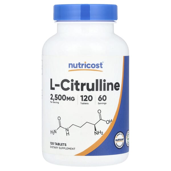 Nutricost L-Citrulline, 120 Tablets (1,250 mg per Tablet)