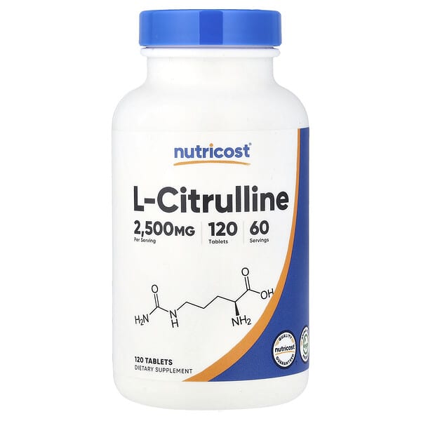 Nutricost, L-시트롤린, 120정(1정당 1,250mg)