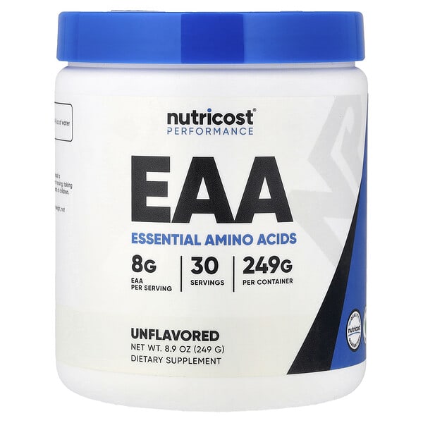 Nutricost, Performance, EAA, Unflavored, 8.9 oz (249 g)