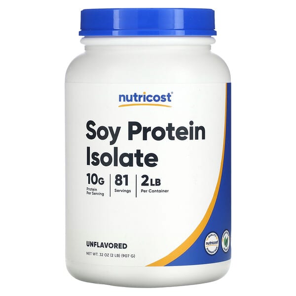 Nutricost, Soy Protein Isolate, Unflavored, 2 lb (907 g)