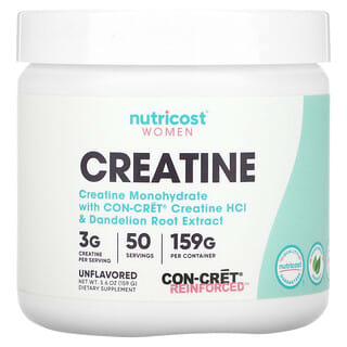 Nutricost, креатин для жінок, без смакових добавок, 159 г (5,6 унції)