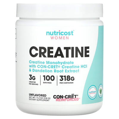 Nutricost, Women's, Creatine, Unflavored, 11.2 oz (318 g)