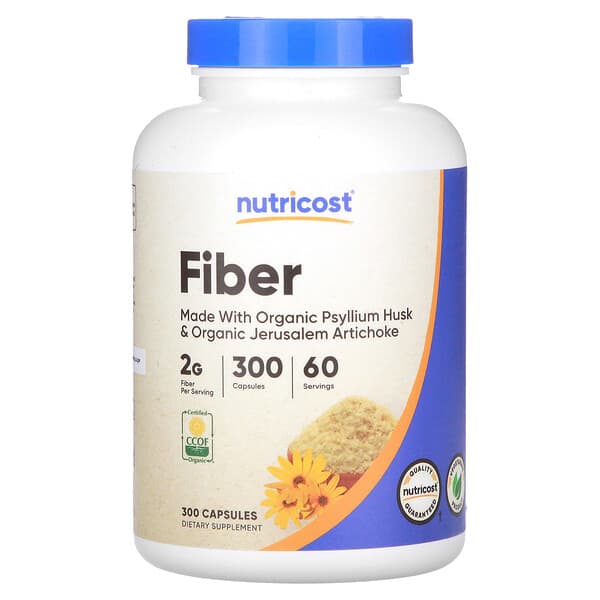Nutricost, Fiber, 300 Capsules