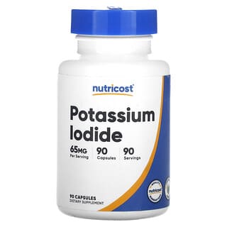 Nutricost, Iodure de potassium, 65 mg, 90 capsules