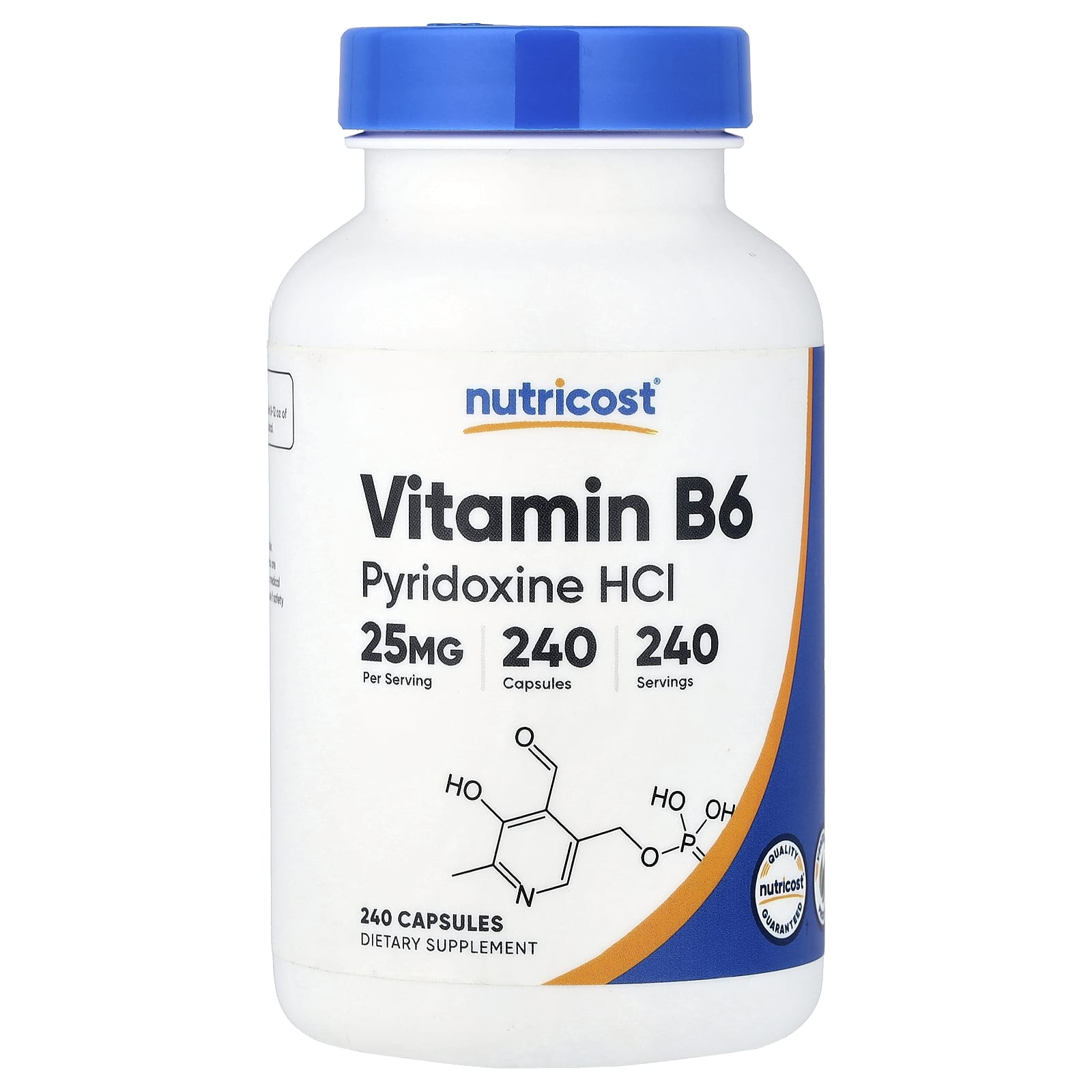 Nutricost Vitamin B6, Pyridoxine HCl – 240 gélules de Nutricost
