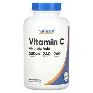 Nutricost, витамин C, 500 мг, 240 капсул