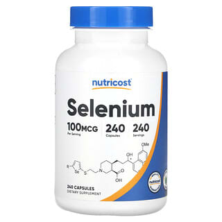 Nutricost, Sélénium, 100 µg, 240 capsules
